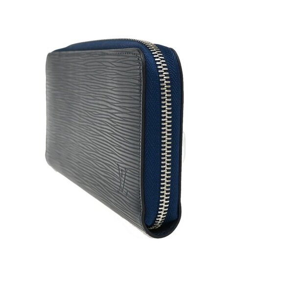LOUIS VUITTON LV Logo Zippy Wallet Epi Leather Saphir Blue SHW M60435 32KB286 - Picture 2 of 13